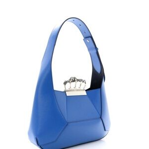 Alexander McQueen blue knuckle purse